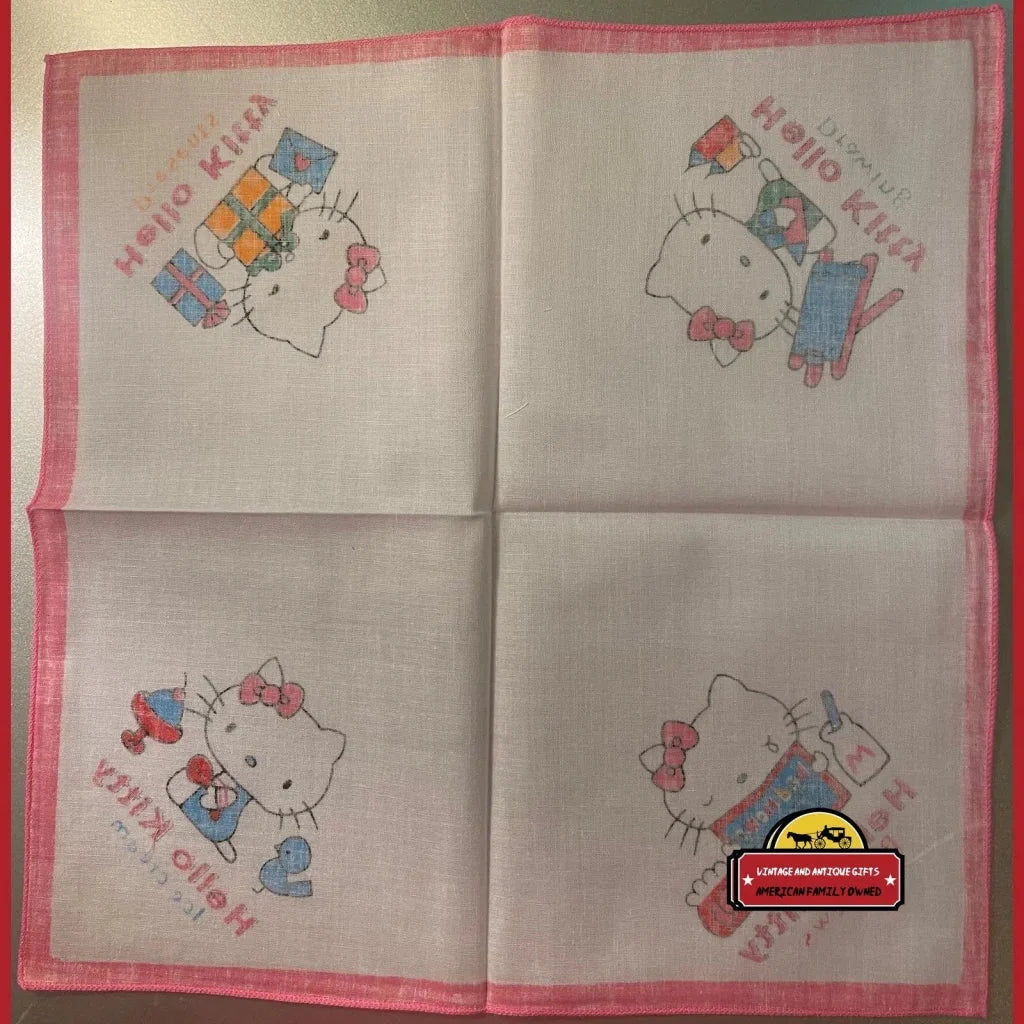Rare 1980s Hello Kitty Cloth Napkin Handkerchief Unopened Sanrio Gem