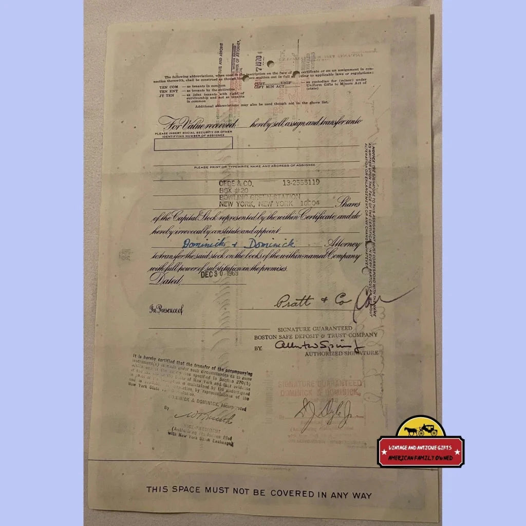 Rare Vintage Pennsylvania Railroad Stock Certificate Showcases History