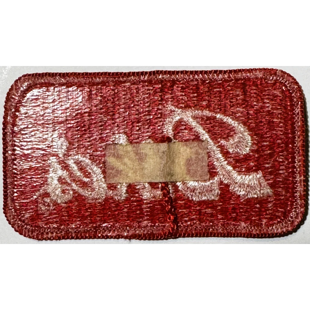 Vintage Red Bikes Embroidered Patch with White Script Lettering