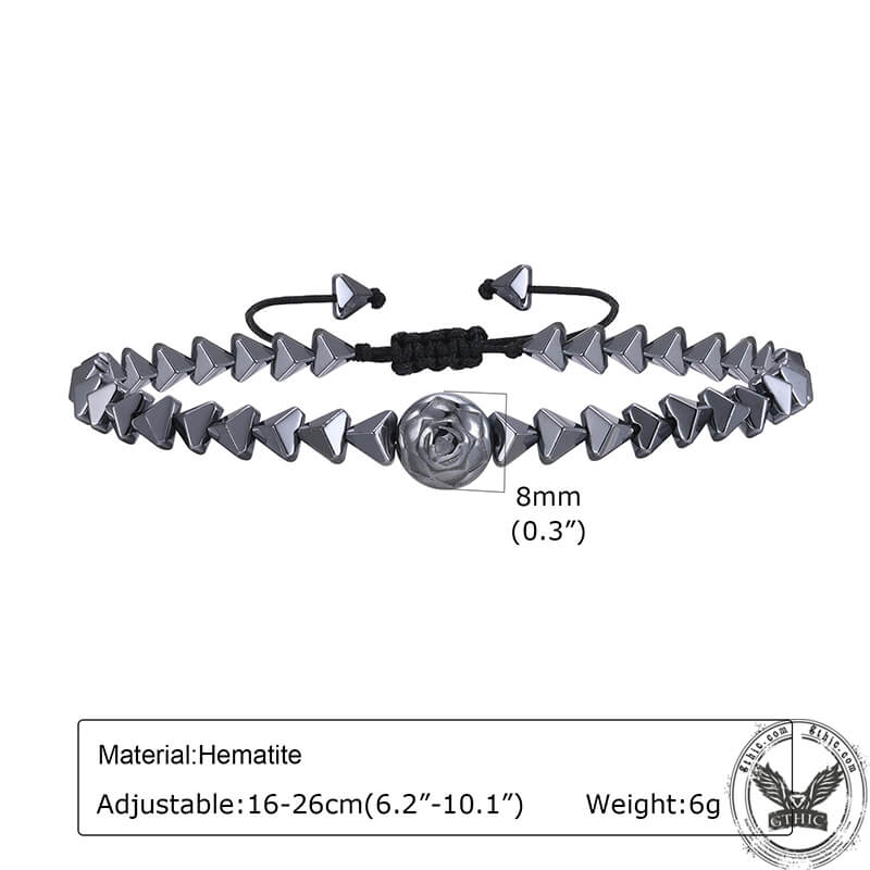 Vintage Rose Natural Stone Bead Bracelet