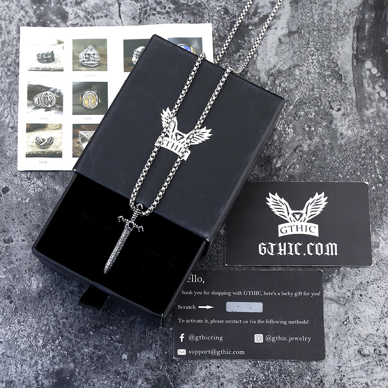 Vintage Sword Stainless Steel Pendant