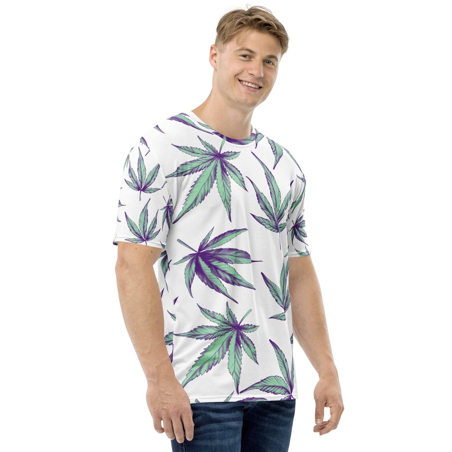 Men's Minty Cannabis Leaf T-Shirt