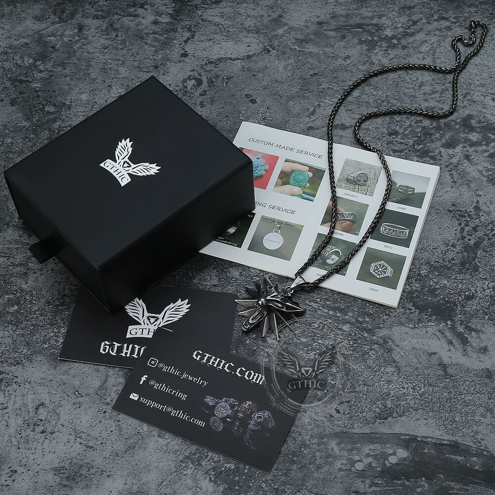 Wild Hunt Wolf Head Stainless Steel Pendant