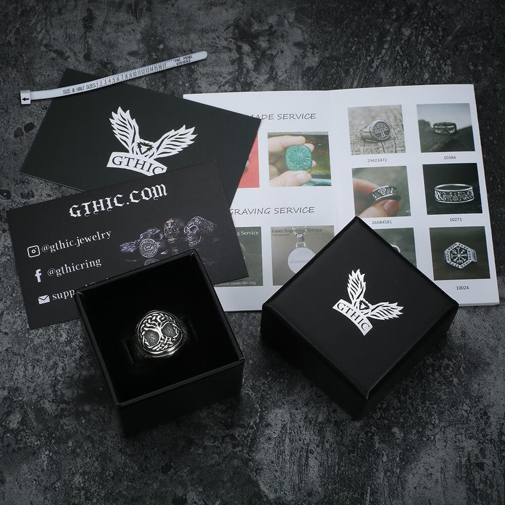 Yggdrasil Stainless Steel Viking Signet Ring