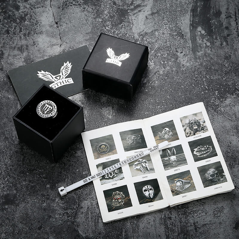 Zodiac Signs Symbol Stainless Steel Ring