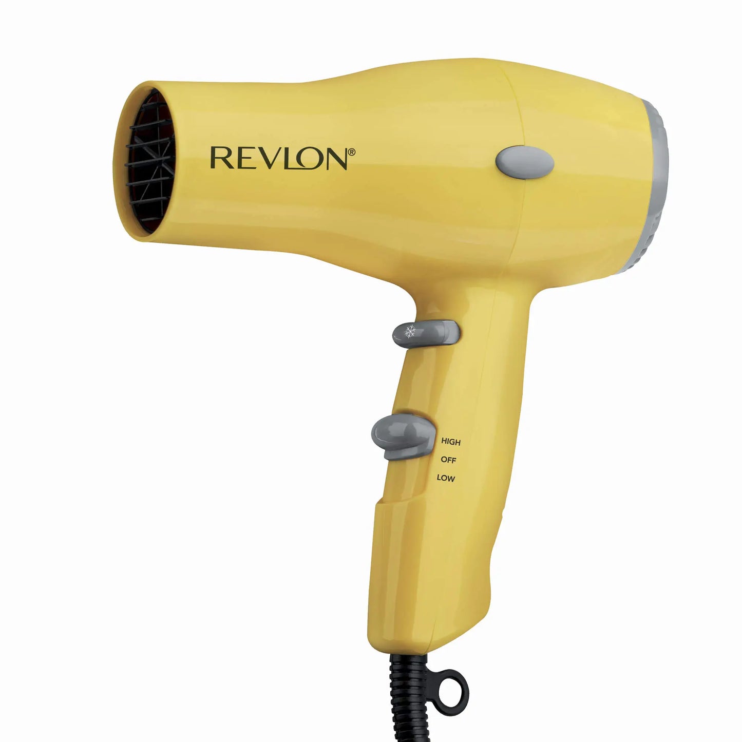 REVLON Compact Hair Dryer | 1875W Lightweight Design Perfect for Travel (Yellow)