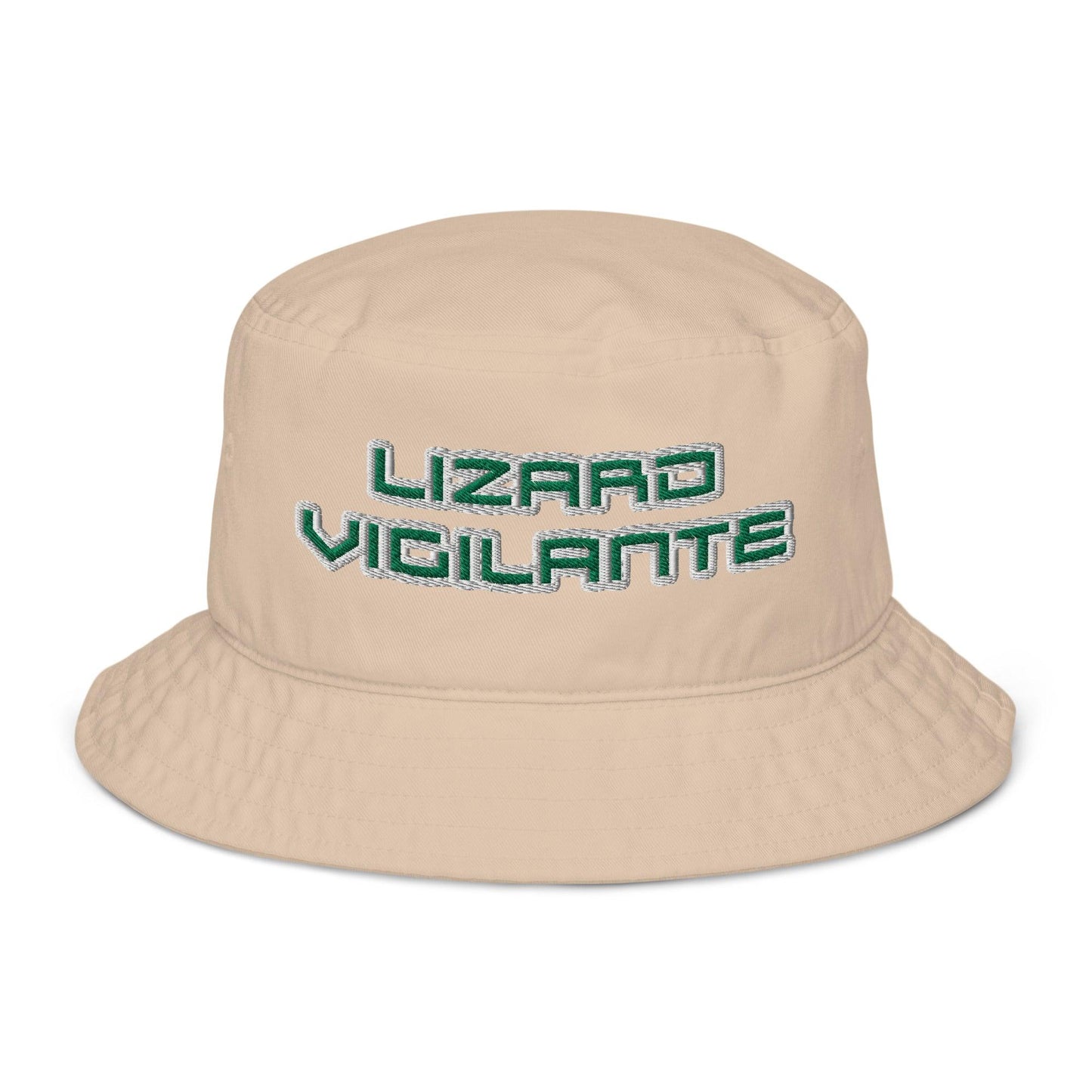 Lizard Vigilante Organic bucket hat cap lid - Lizard Vigilante