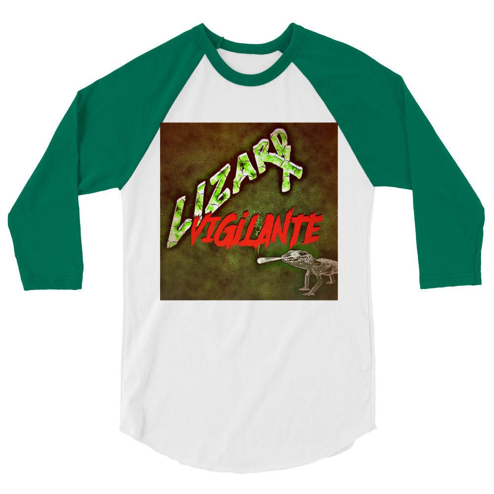 Lizard Vigilante Group's 3/4 sleeve raglan shirt / Liz Vig Band Top Clothing Shirt Tops - Lizard Vigilante