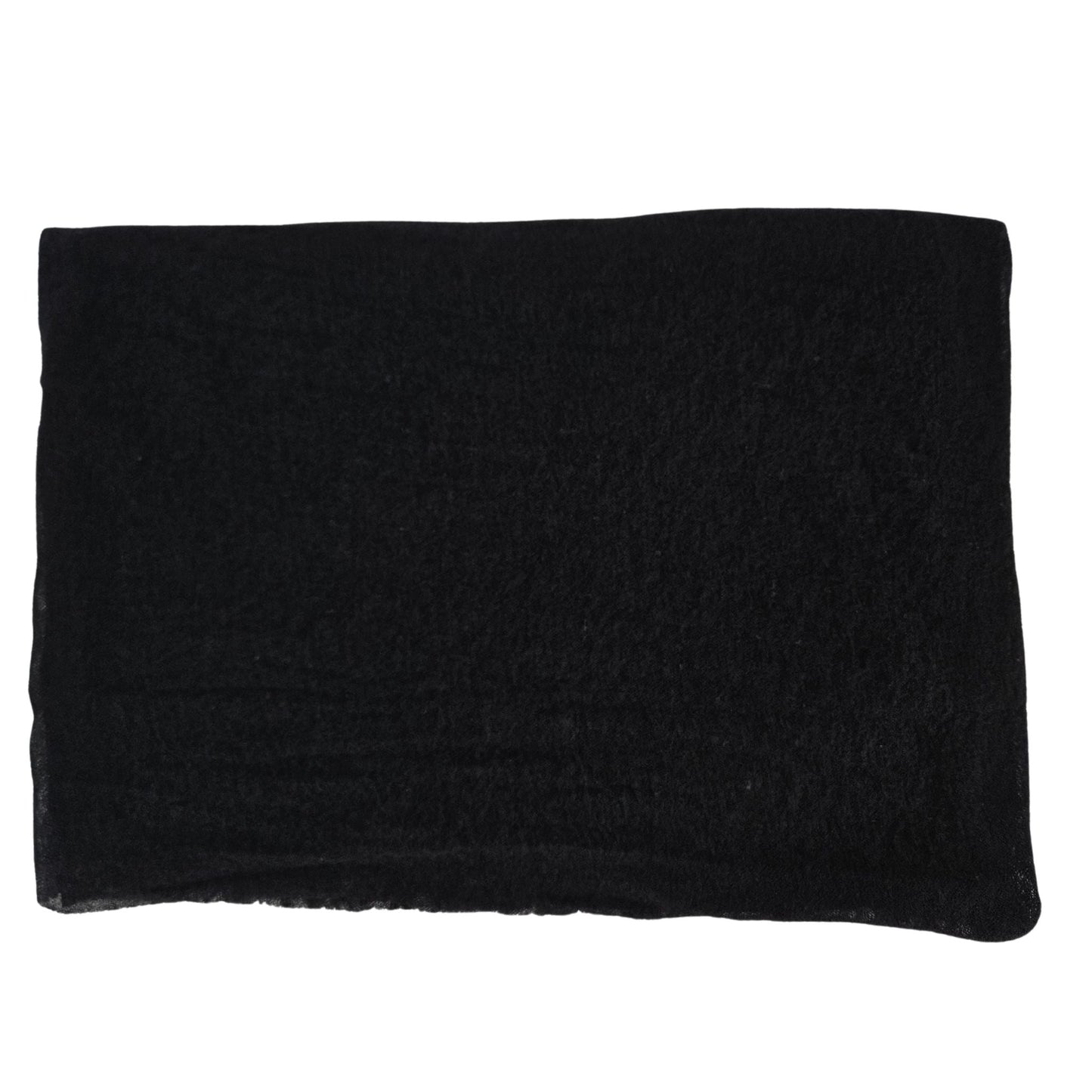 Black Small Cashmere Plain Scarf