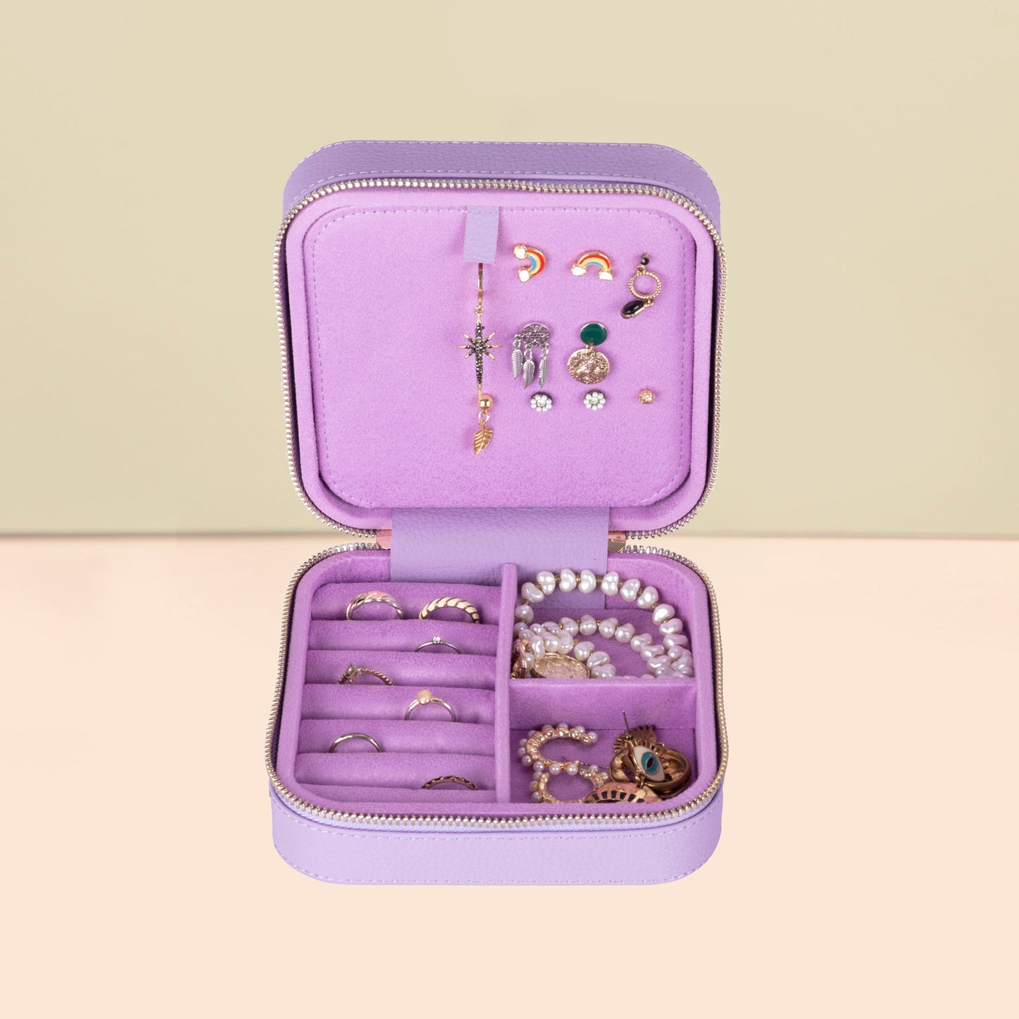 Stylish Travel Jewelry Box - Lavender - Palermo