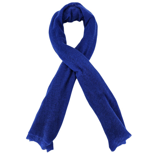 Cobalt Blue Large Cashmere Plain Stole