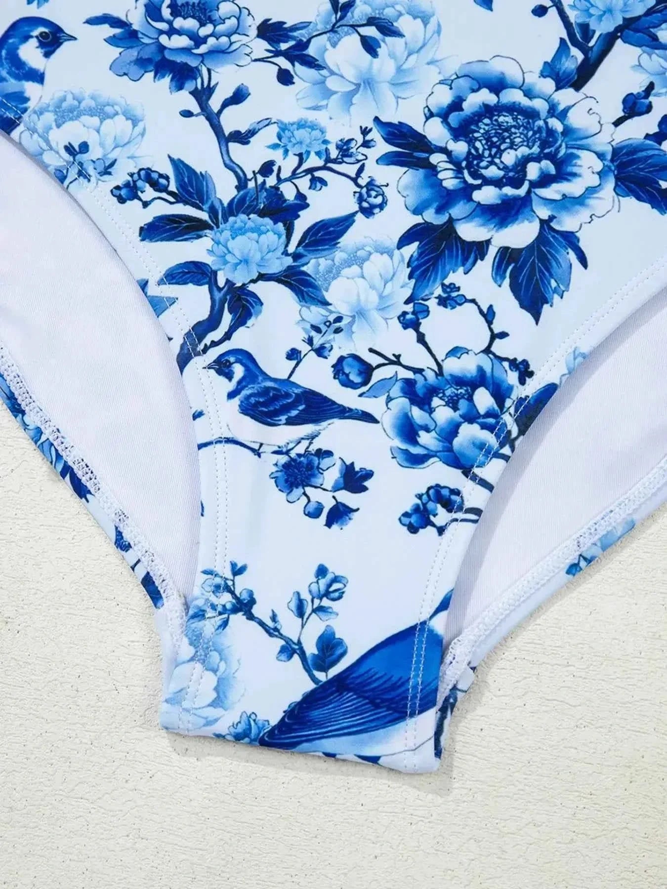 Cutout Ruffled Spaghetti Strap : One-Piece Swimwear