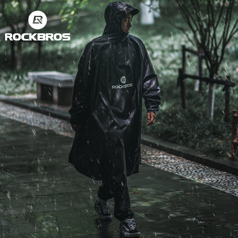ROCKBROS Motorcycle Cycling Raincoat Hiking Outdoor Poncho Waterproof Cloak
