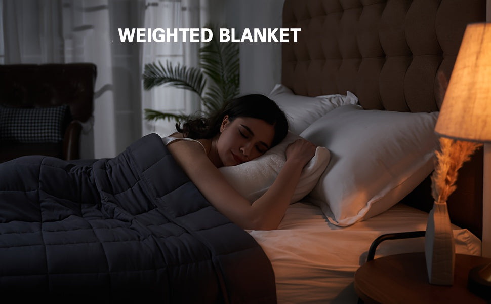 1pc, Weighted Blanket (60''x80'',12lbs,15lbs, 20lbs, Queen Size Dark Grey) for Adults, High Breathability Heavy Blanket, Soft Material with Premium Glass Beads