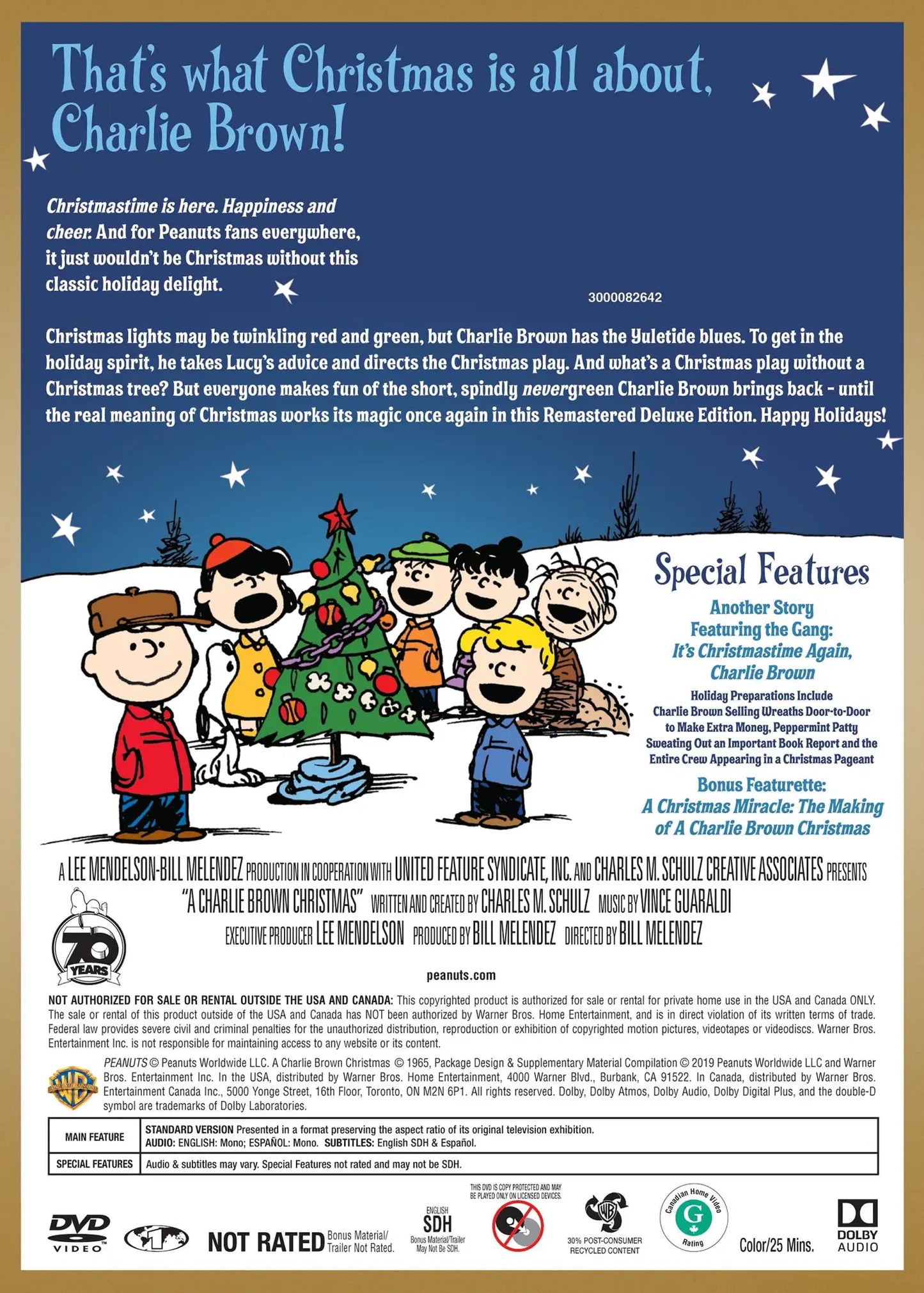 A Charlie Brown Christmas (50th Anniversay Deluxe Edition) (DVD), Anim