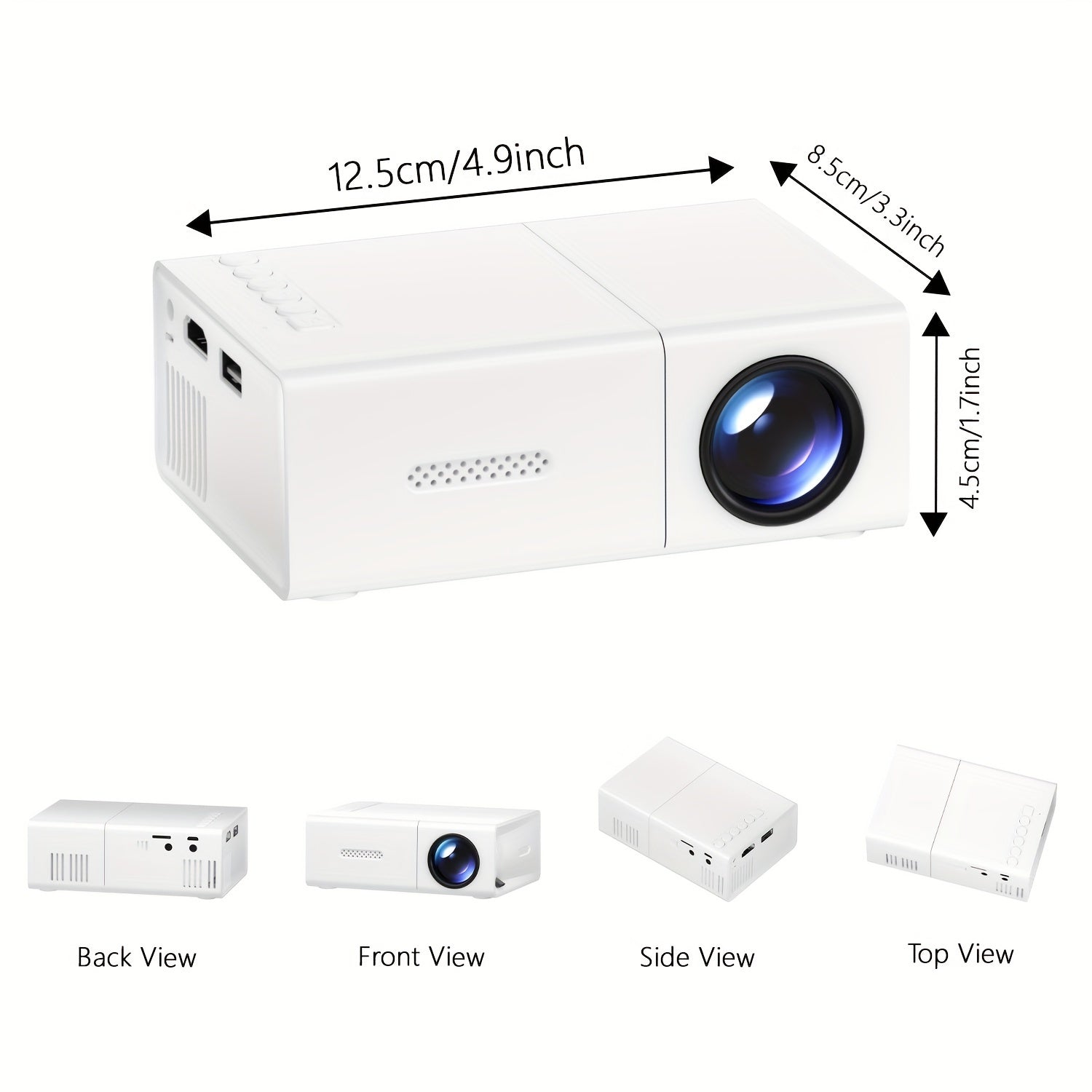 Portable Mini Projector | 1080P Full HD Home Theater Projector - Premium projector from Lizard Vigilante - Just $29.99! Shop now at Lizard Vigilante