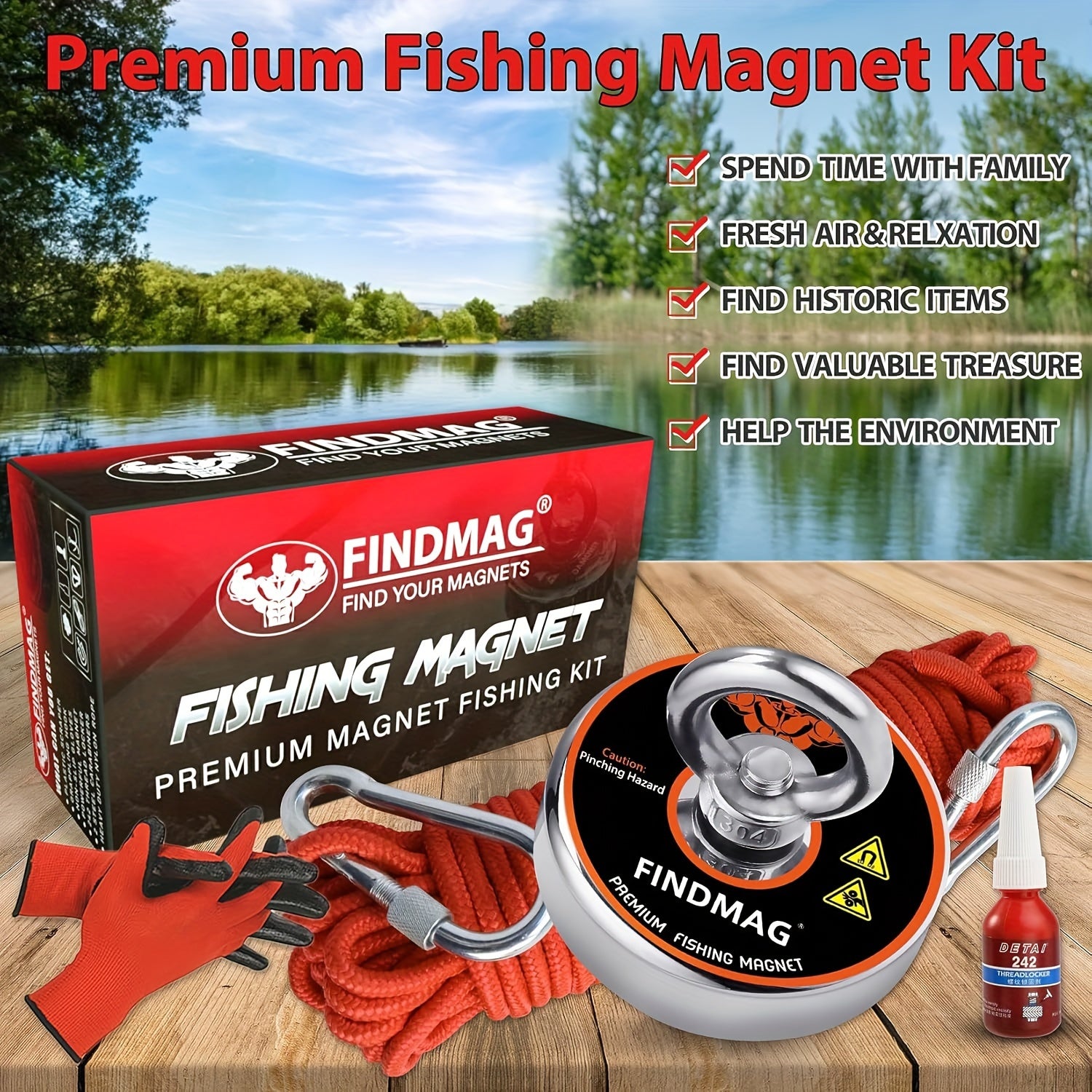 Super Strong Neodymium Fishing Magnets Kit, Strong Pulling Force Magnet Fishing Kit, Fishing Magnet For Retrieving In River And Magnet Fishing - Premium fishing accessories from Lizard Vigilante - Just $35.99! Shop now at Lizard Vigilante