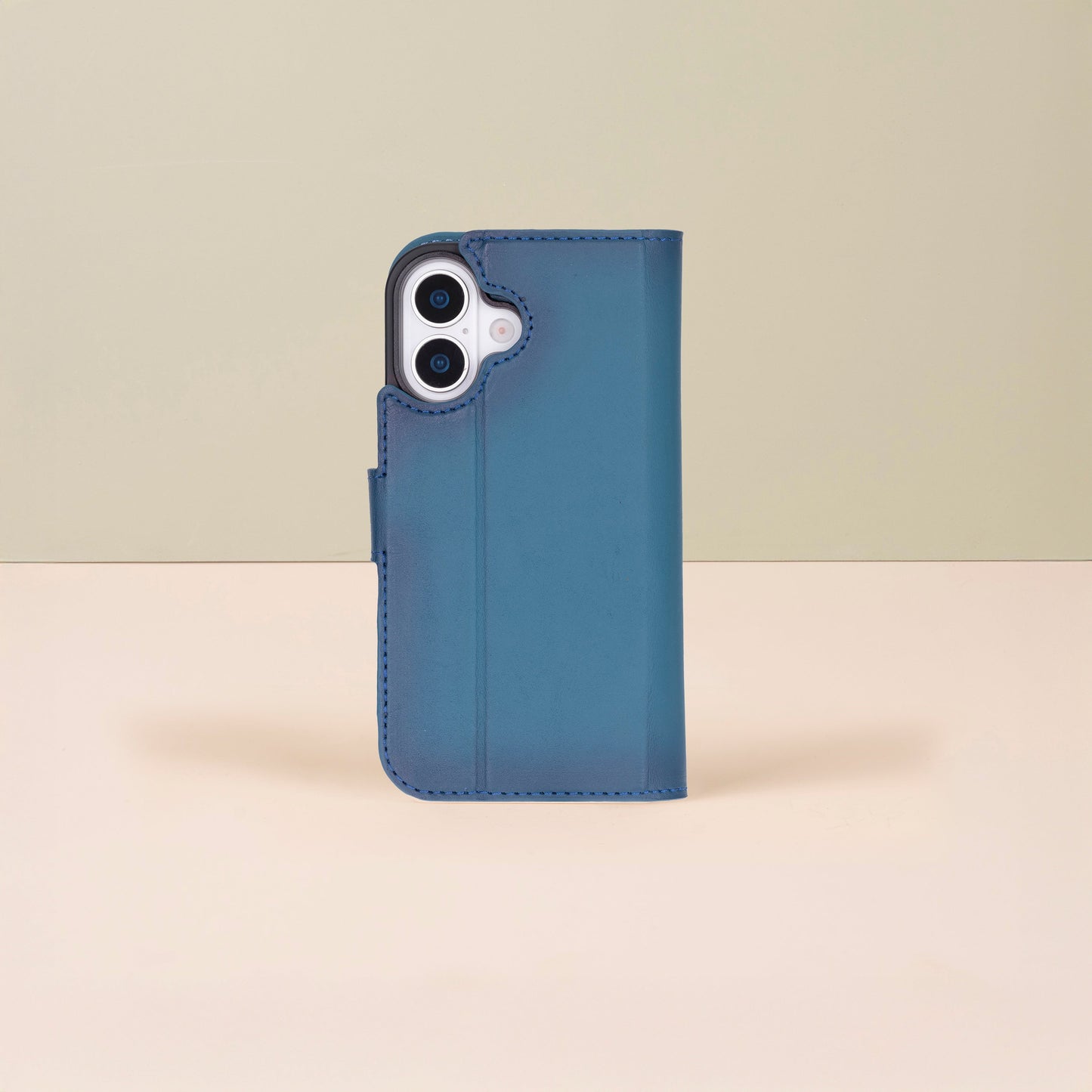 Leathere iPhone 17 Wallet Case – Blue - New York