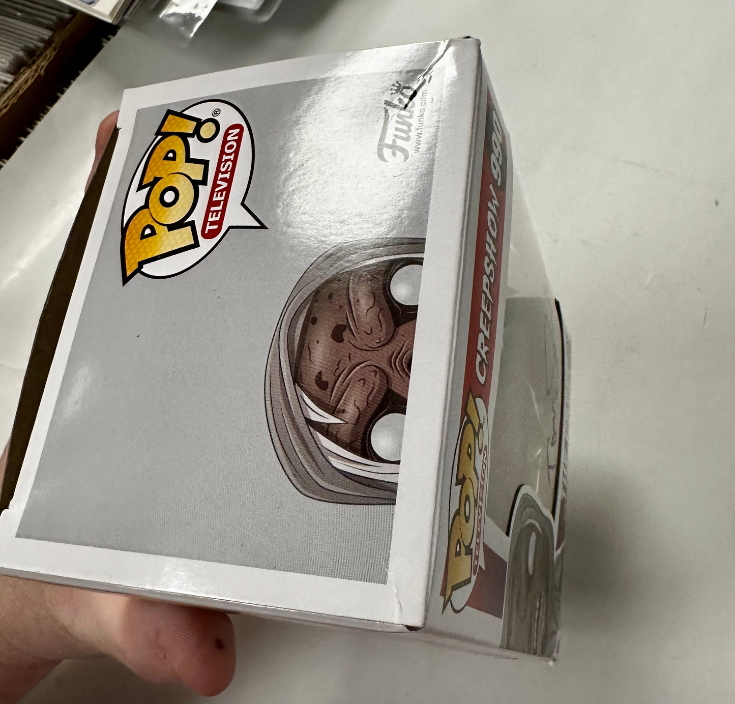 Tom Savini Signed The Creep Funko Pop! #990 Creepshow Glow Exclusive With PSA COA