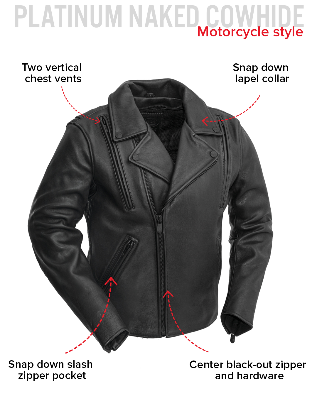 Night Rider Men's Motorcycle Leather Jacket