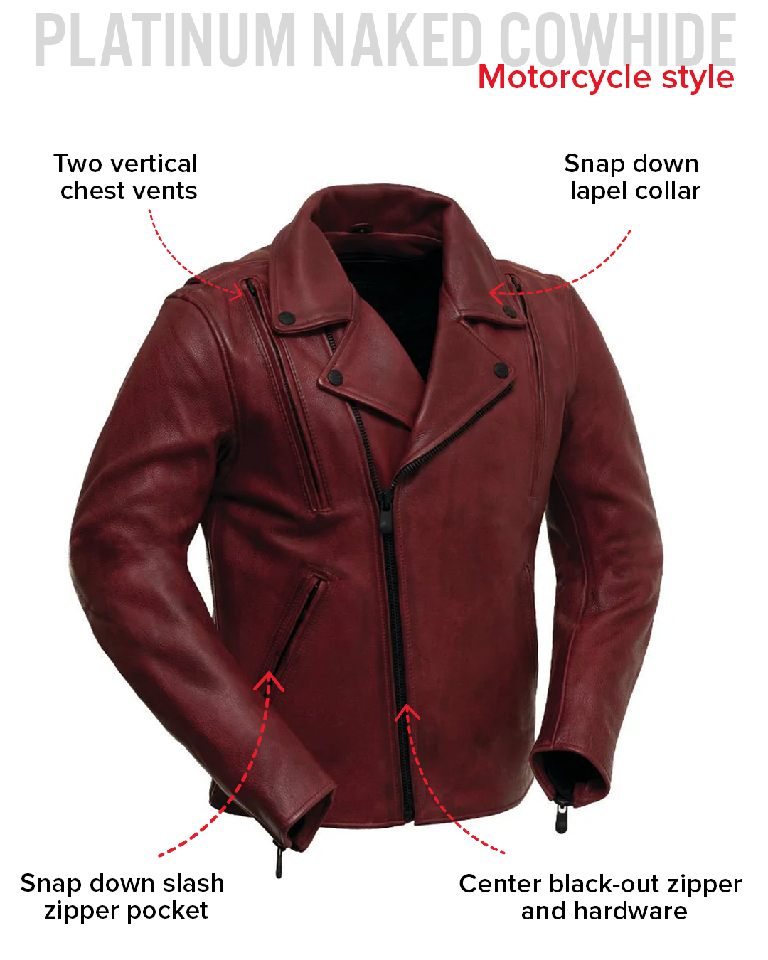 Night Rider Men's Motorcycle Leather Jacket