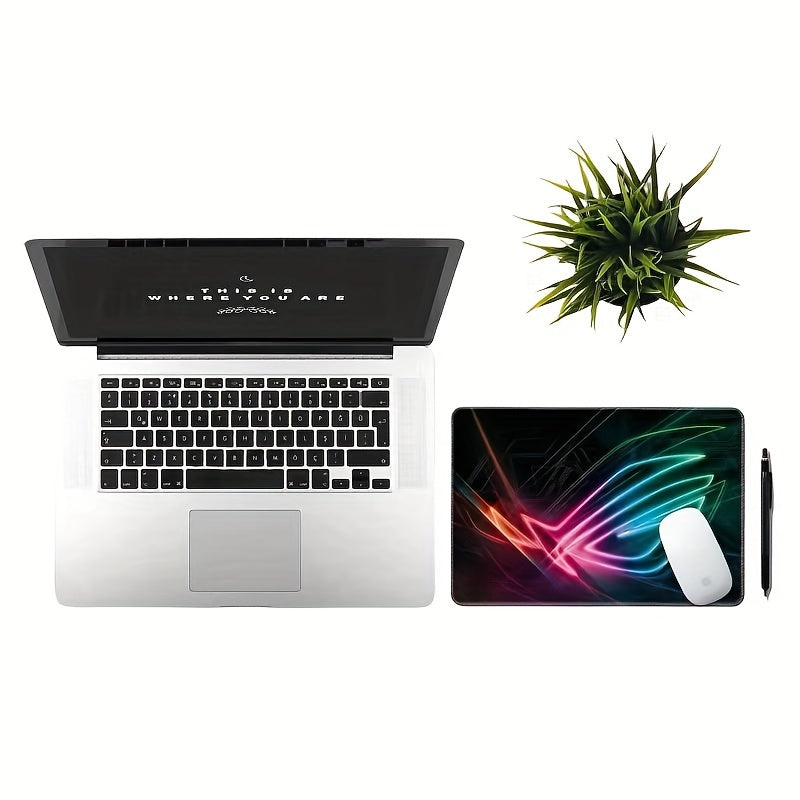 1pc 4mm Thick Gaming Mouse Pad With Locking Edge, Ideal For Esports And Office Use