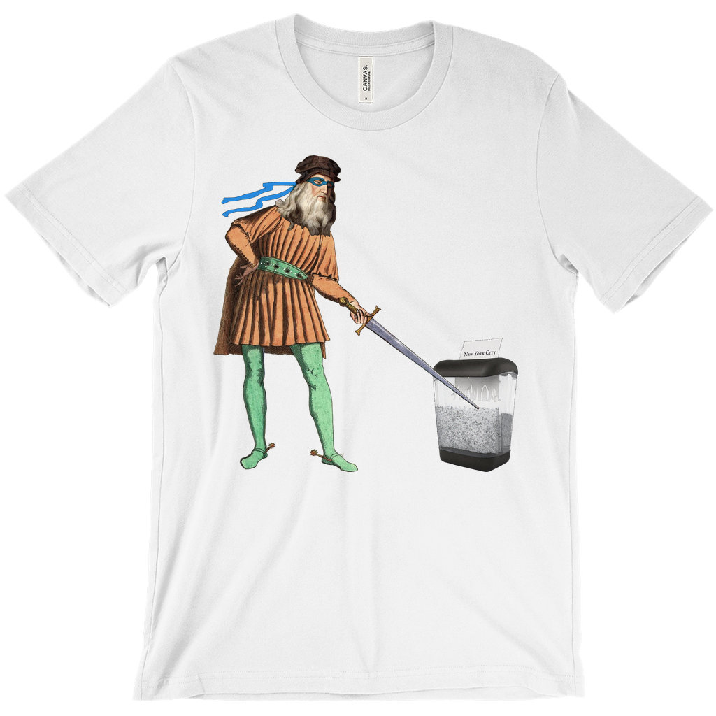 Leonardo da Vinci vs Paper Shredder Tee