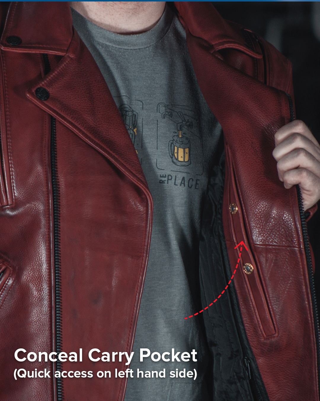 Night Rider Men's Motorcycle Leather Jacket