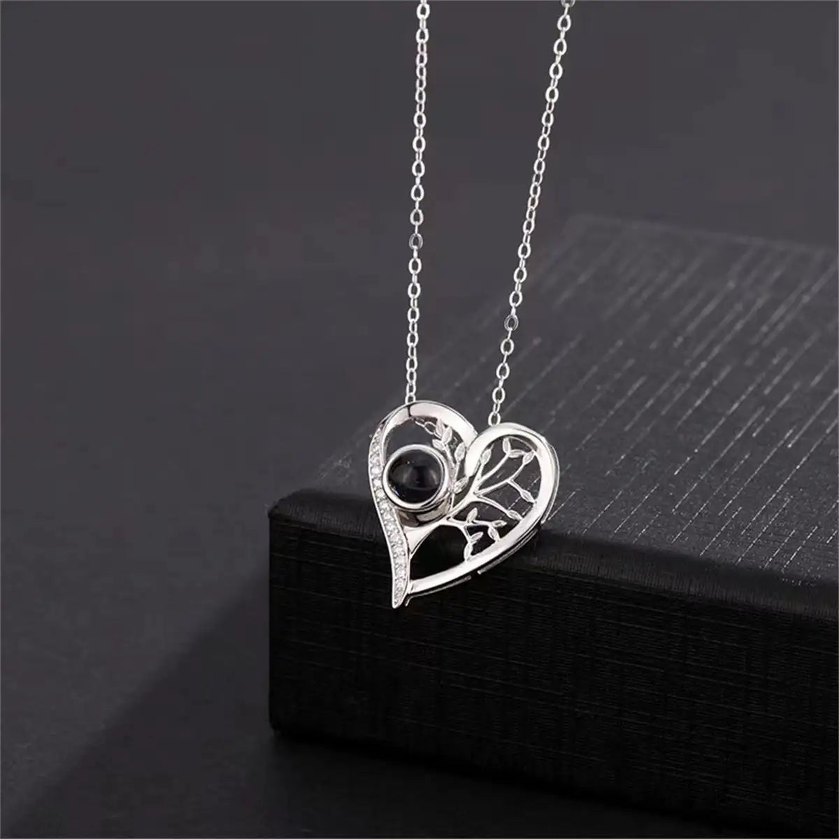 S925 Sterling Silver Love Tree I Love You Necklace