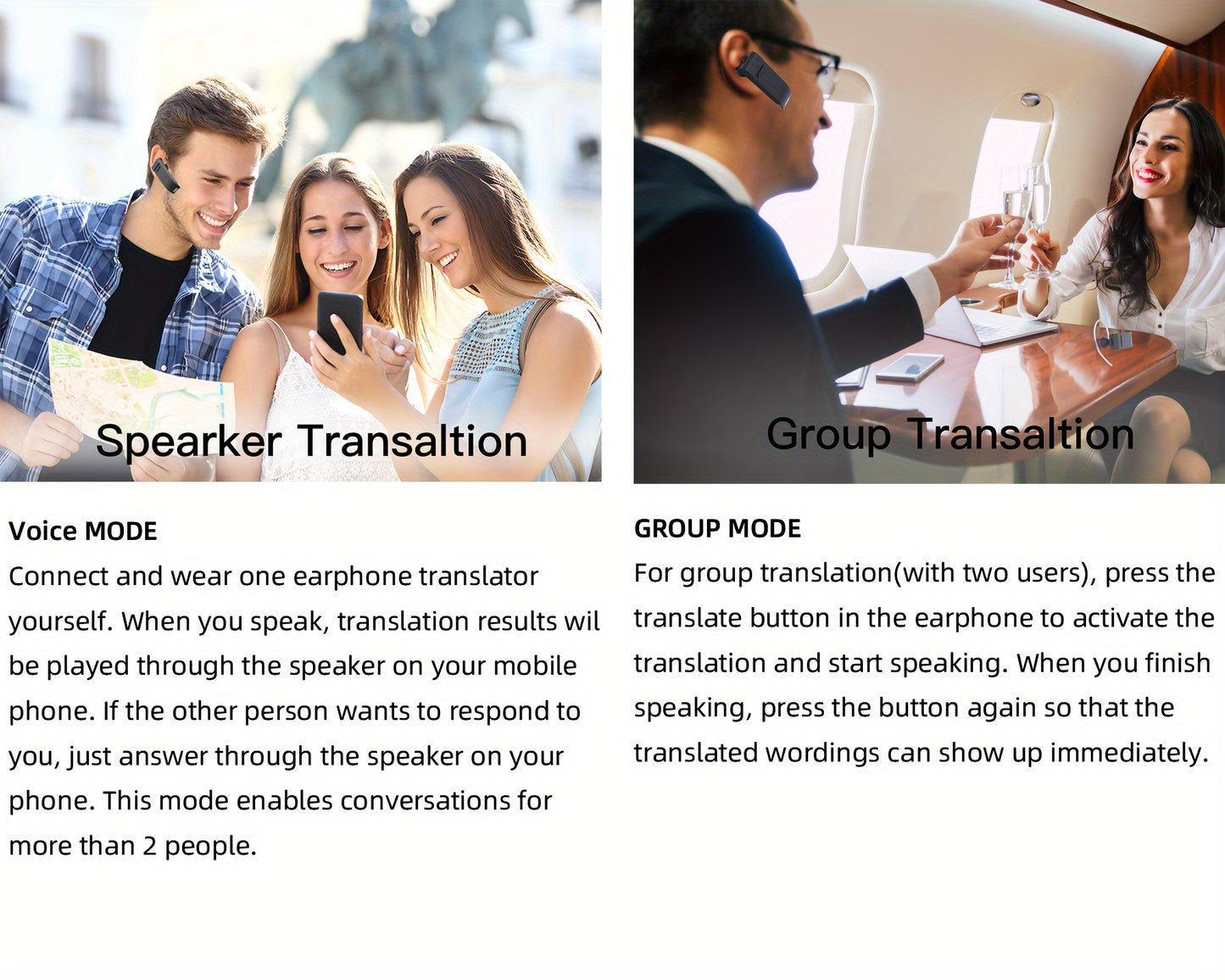 PEIKO WorldTalker - Instant Single Earphone Earbud Translator Supporting 136 Languages with 11 Offline Modes for Accurate Real-Time Voice Translation Anywhere - Premium  from Lizard Vigilante - Just $28.99! Shop now at Lizard Vigilante