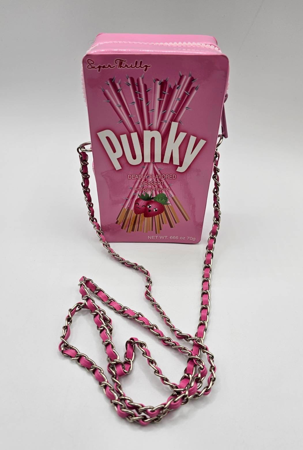 Snakk Attakk Pink Pocky Style Crossbody Bag