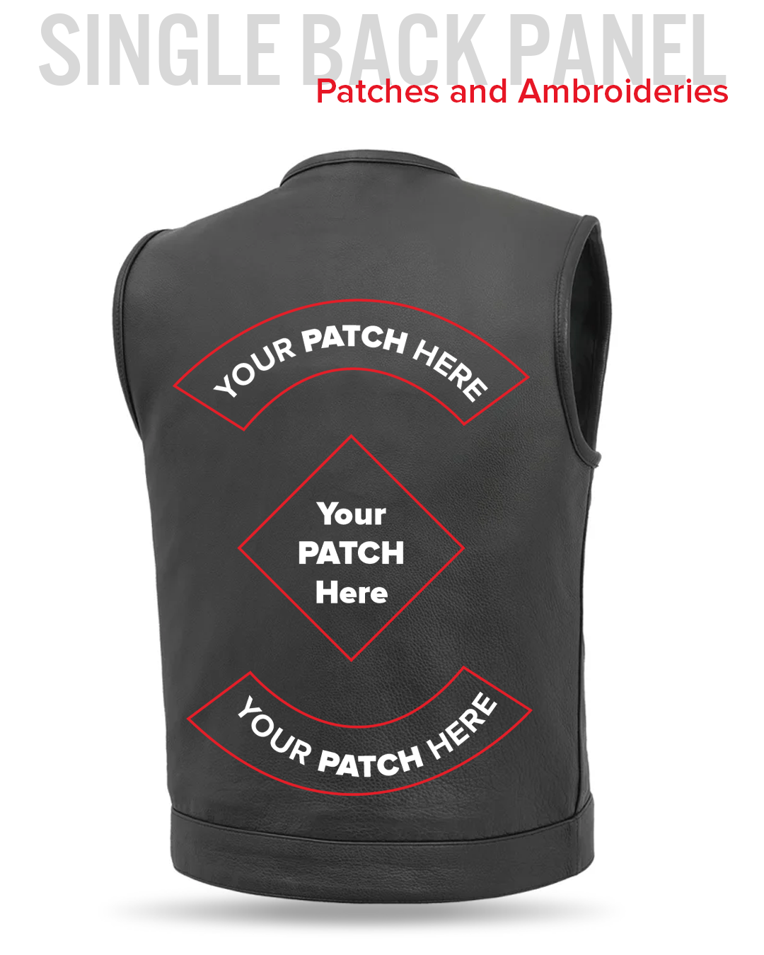 No Rival - Men's Motorcycle Leather Vest