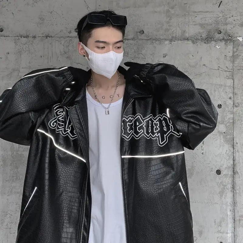 High Street Locomotive PU Snake Skin Pattern Overalls