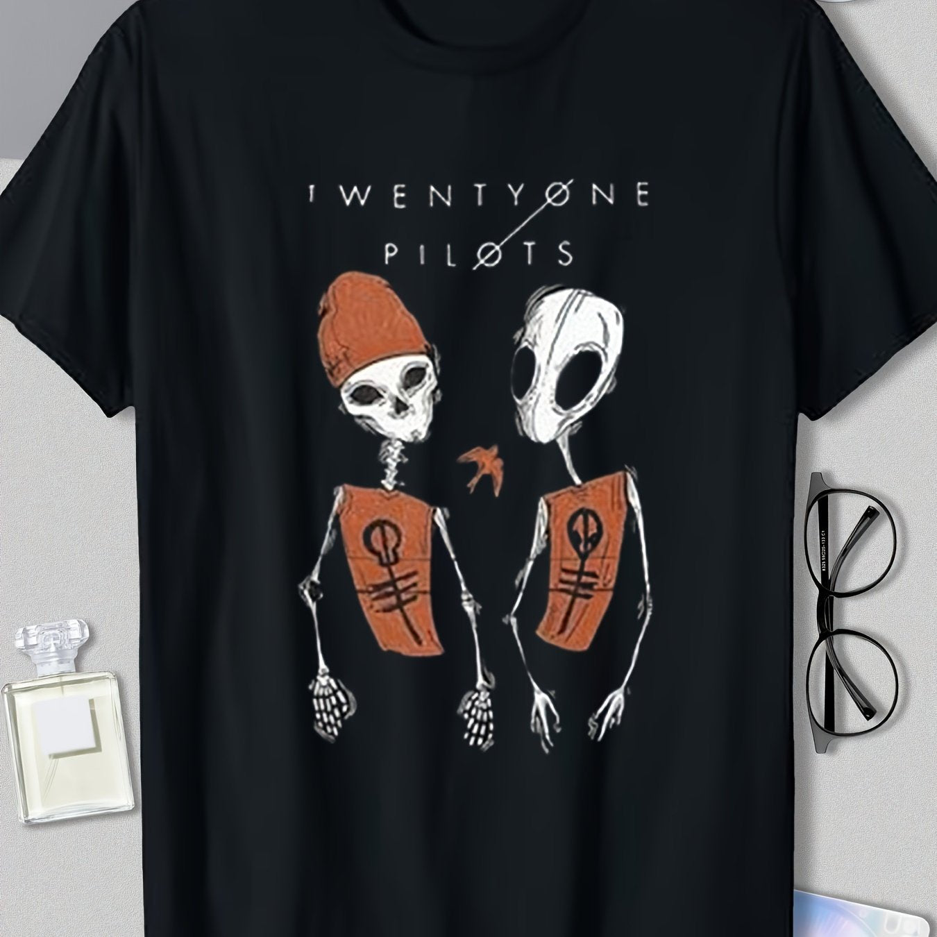 Twenty One Music Pilots Men Music Fans Touring Print Men's T-Shirt Clothing, Cotton Short Sleeve Round Neck Tee, Fashion And Comfy, Casual And Breatheable For All-Season Wear, Perfect For Daily Life And Outdoor Activities, 22 - Premium  from Lizard Vigilante - Just $24.99! Shop now at Lizard Vigilante