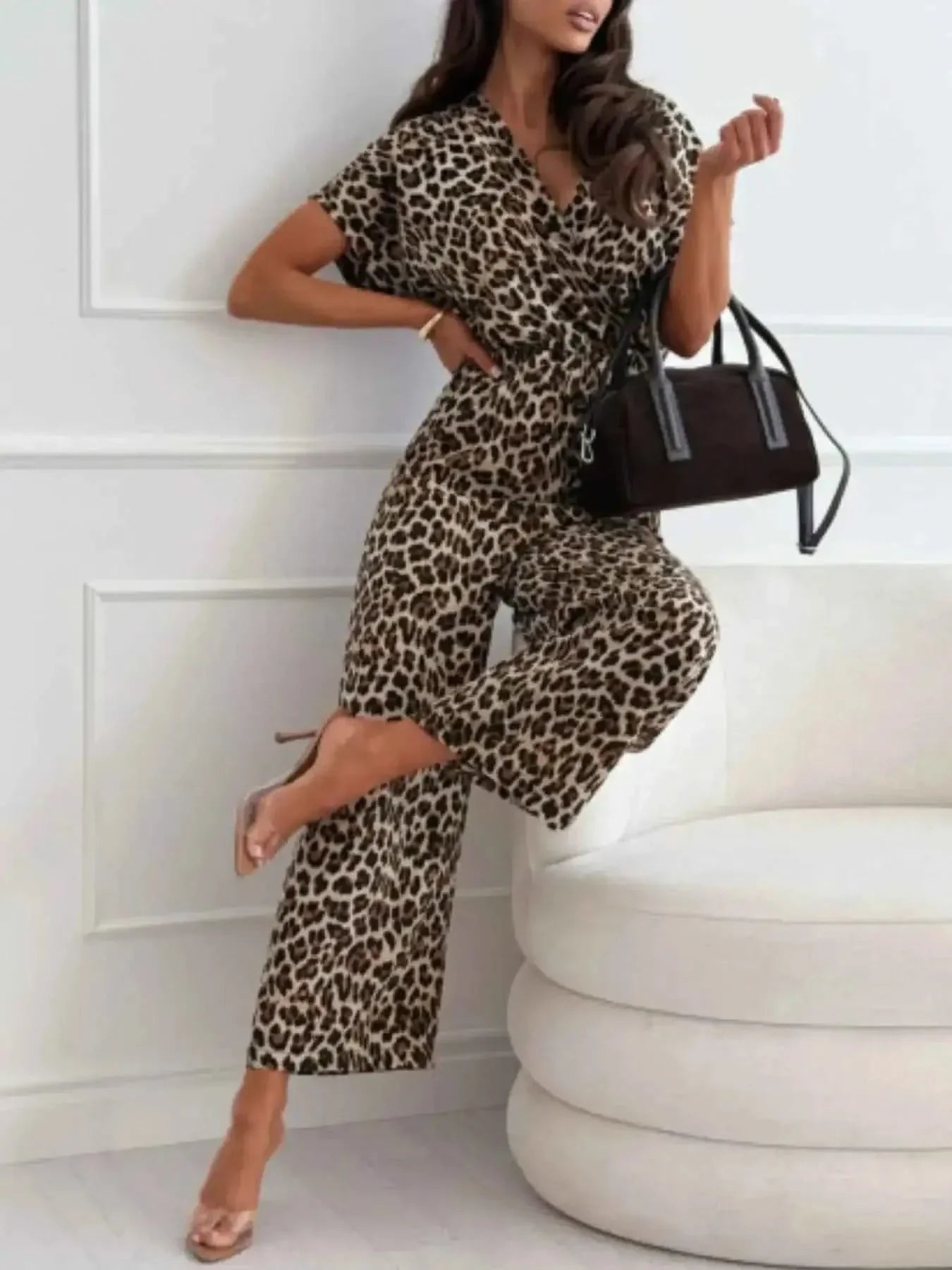 Animal Print : Wide Leg Jumpsuit