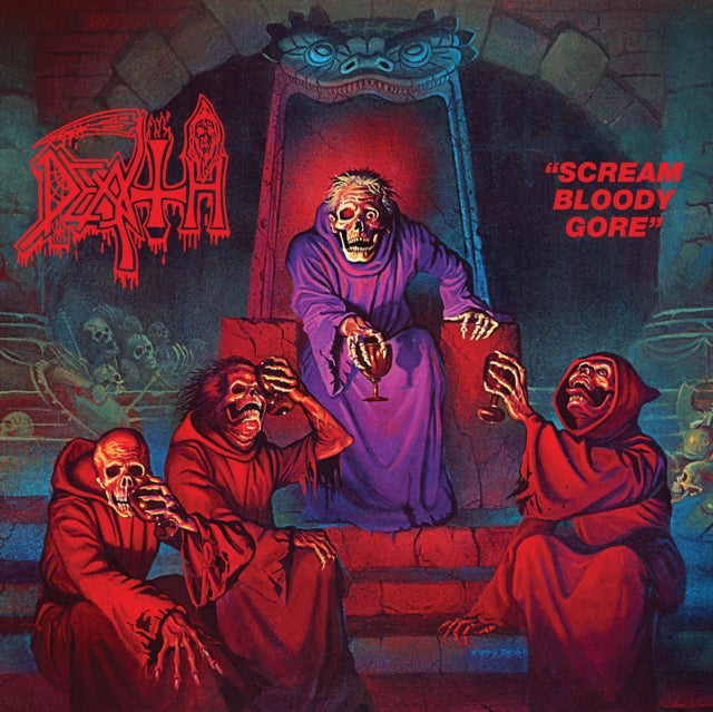Scream Bloody Gore (Neon Violet, Bone White & Red  Tri Color Merge With Splatter LP Vinyl) & Individual Thought Patterns - Reissue