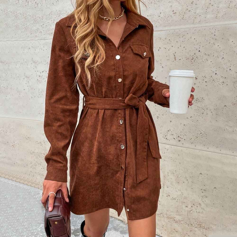 European Loose Casual : Long-Sleeve Dress
