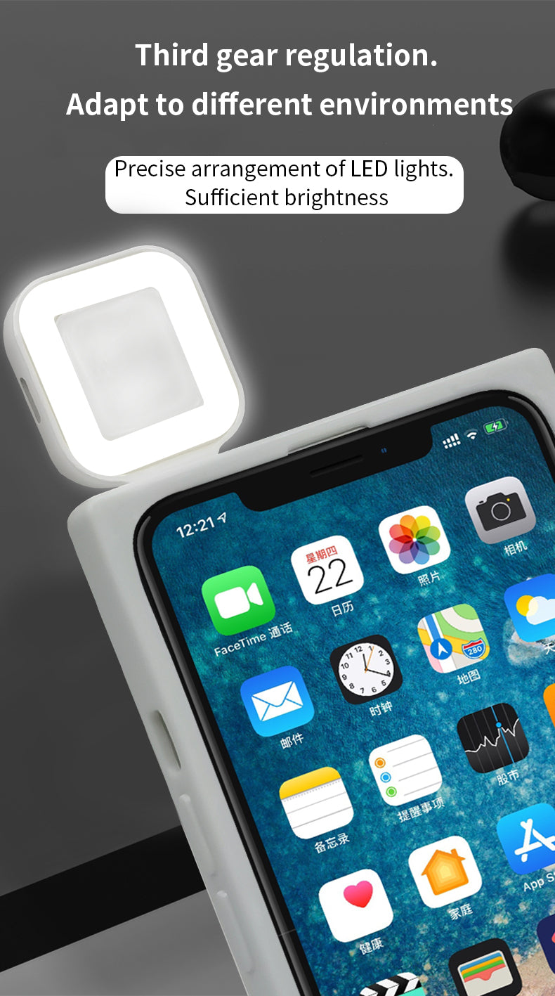 Ring Selfie Flip Light iPhone Case - 3 Colors