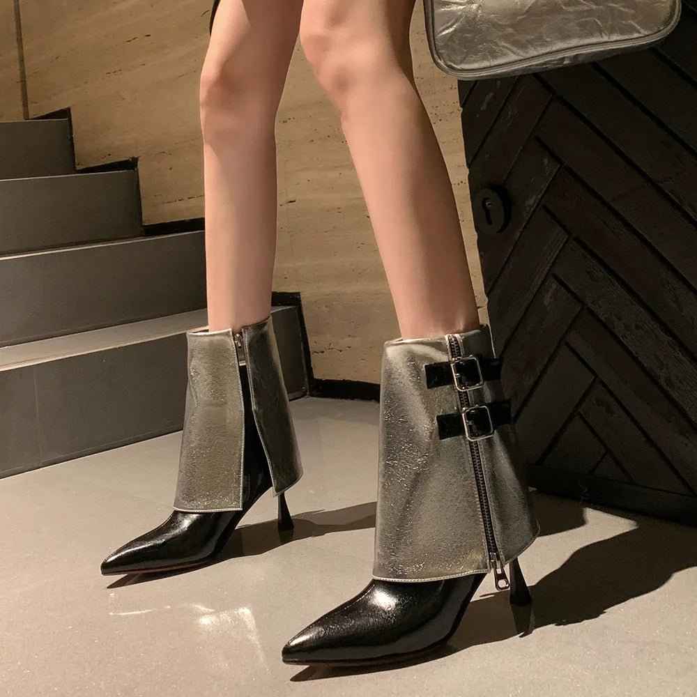 Elegant Short Boots: With Thin High Heels