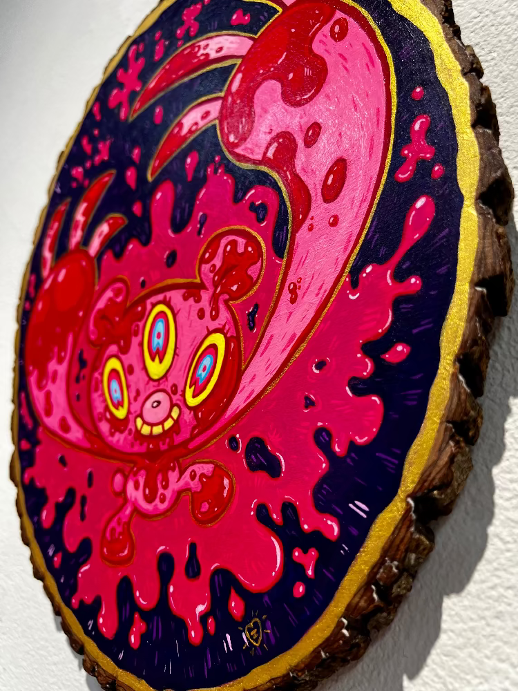 Zoë Moss - Psycho Gloomy - Original Artwork - Gloomy Bear Exhibition