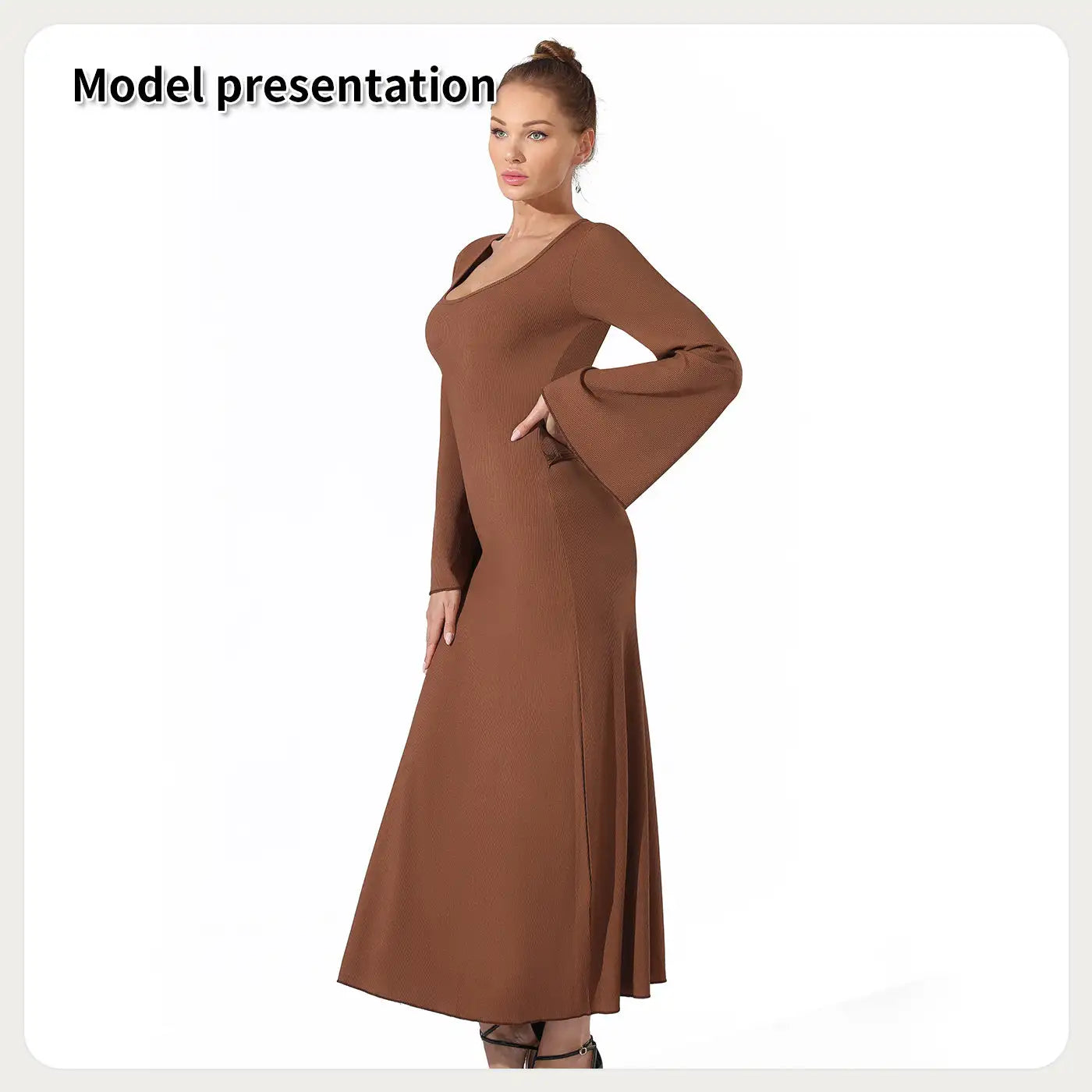 Women's Fashion Simple Solid Color Dress