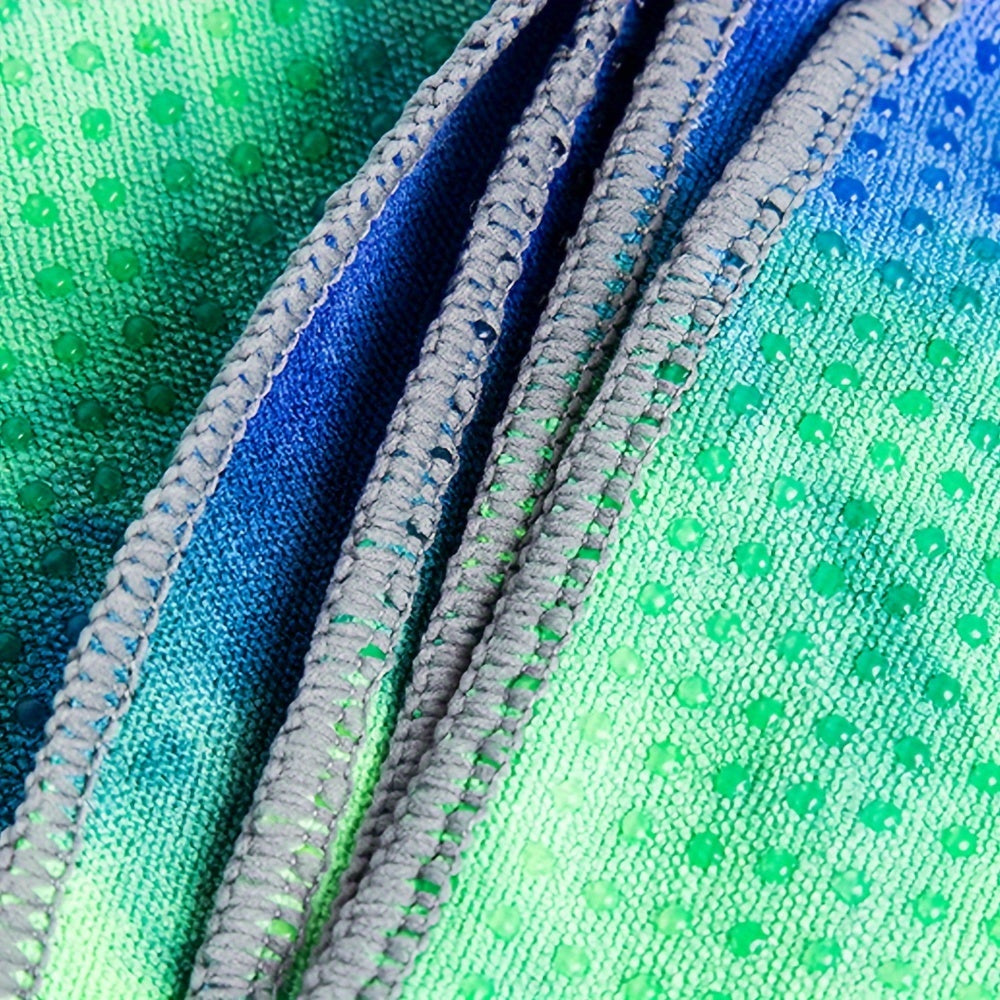 1pc Vibrant Tie-Dye Sweat-Absorbent Non-Slip Yoga Towel with Storage Bag - Soft, Foldable Sports Blanket for Outdoor, Gym, Pilates & Fitness Training, Machine Washable Polyester/Nylon