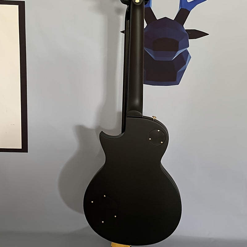 Signature Black Gloss Solid Body Electric Guitar with Double-Sound Pickup - Premium Electric Guitar from Lizard Vigilante - Just $487.99! Shop now at Lizard Vigilante