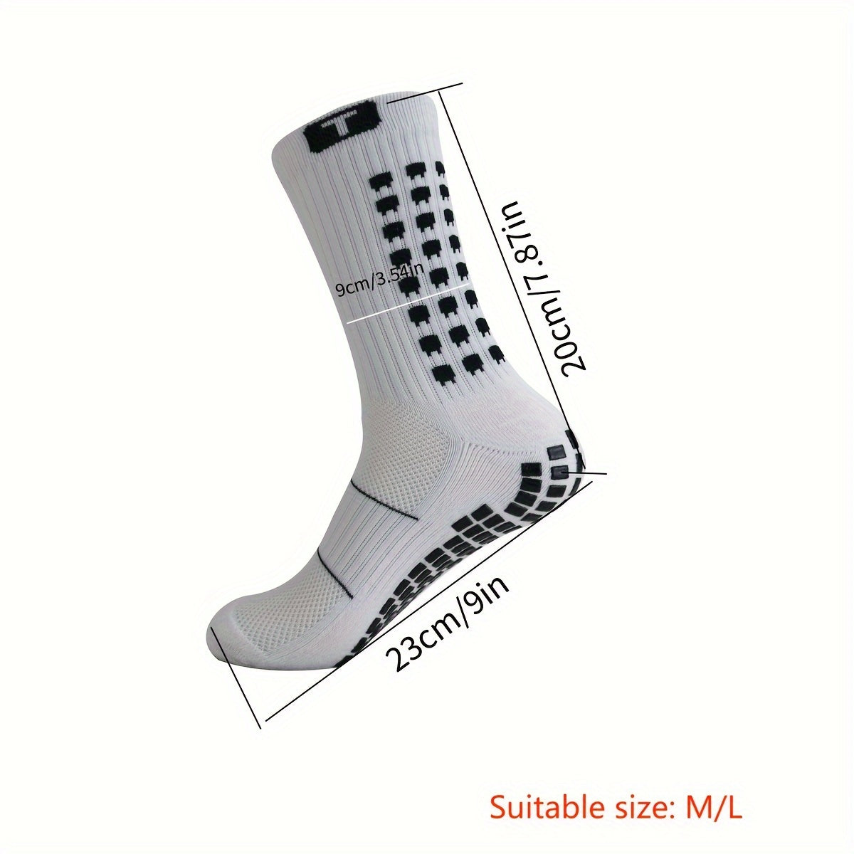 1pair Non-slip Sports Socks Football Socks Running Basketball Socks