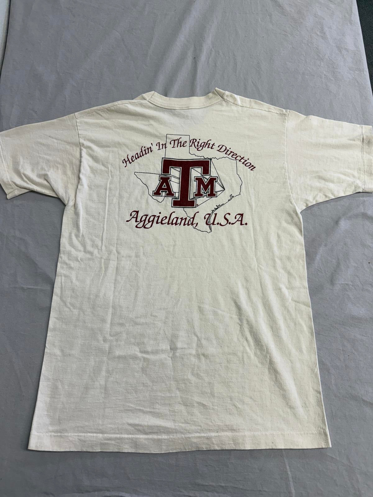 Vintsage Texas A&M University T-shirt - Aggies 1997 L