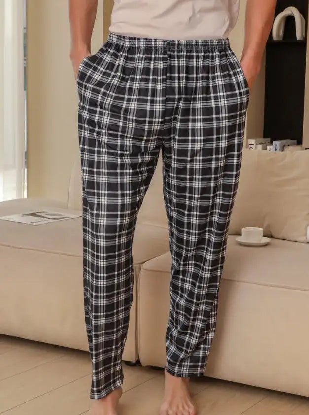 Ice Silk Fabric Single Stripe Pants Style