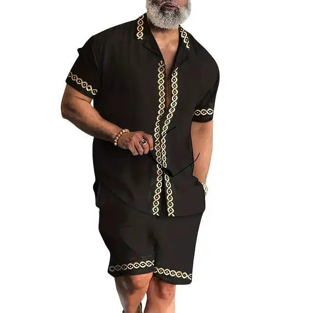 Fashion 3D Digital Printing Hawaiian Vacation Shirt Shorts