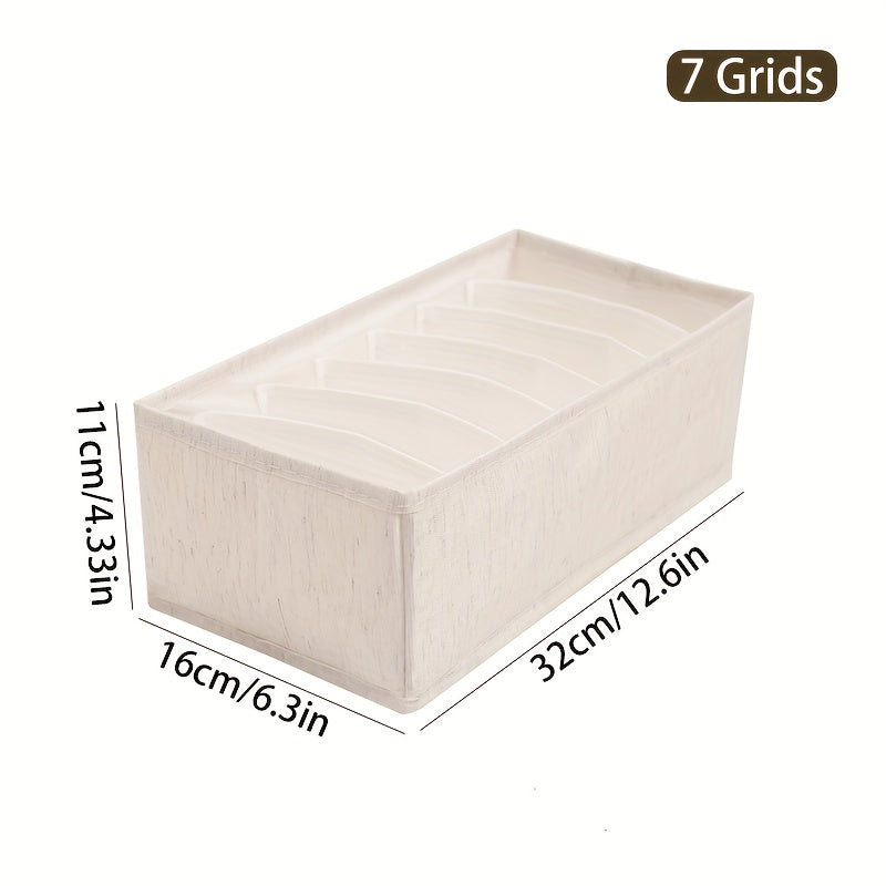 [Popular Choice] 1pc Beige Foldable Drawer Organizer with Rose Golden Handles - Stackable Fabric Storage Bin for Socks, Underwear, Bras, Ties & Accessories - Contemporary Closet Organization Solution, Closet Organizers And St