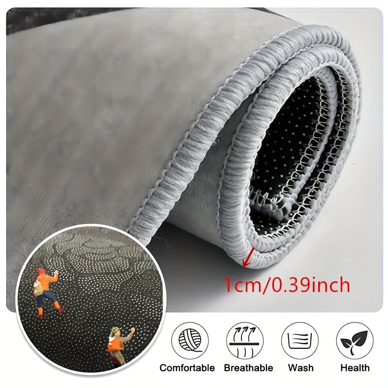 1pc Luxury Muslim Prayer Mat, Non-Slip Printed Islamic Kabah, Soft Worship Cushion, Meditation Rug, Pilgrimage Blanket, Islamic Prayer Carpet, Ideal Islamic Gift