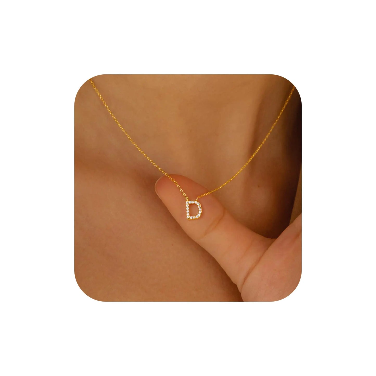 Turandoss Initial Necklaces for Women Trendy - Dainty D Letter Necklace Gold Necklaces for Women Cute Initial Necklaces for Women Trendy Gold Jewelry for Women Gifts for Mom Birthday